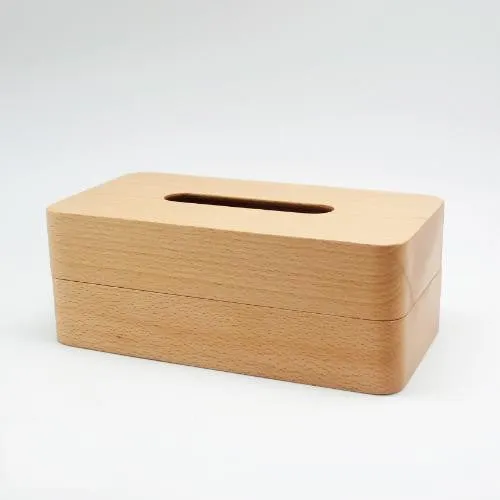 AISLEY Rectangular Solid Wood Tissue Box