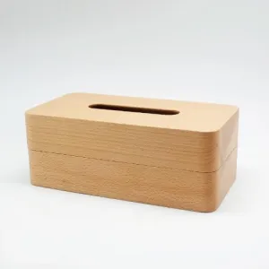 AISLEY Rectangular Solid Wood Tissue Box
