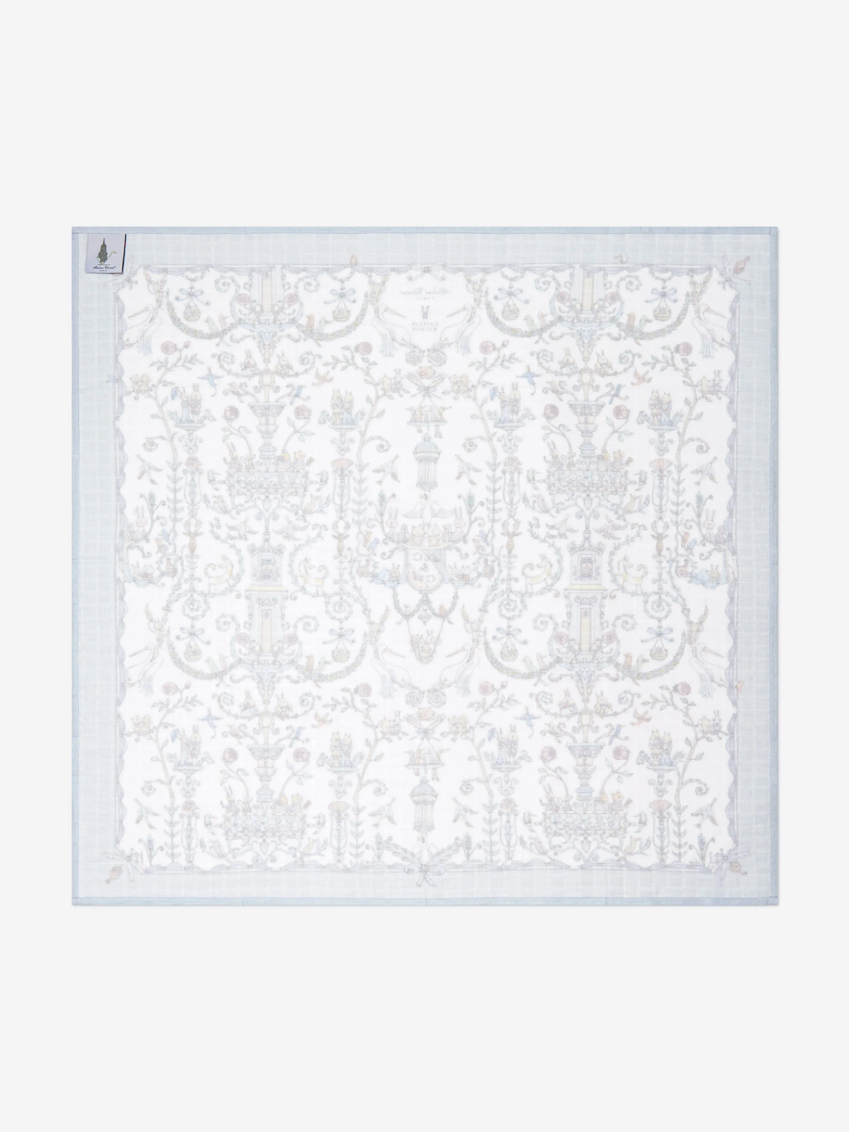 Atelier Choux Baby Boys Toile De Jouy Atelier Choux & Caitlin Wilson Swaddle in Blue (100cm)