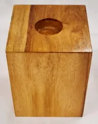 Candle Holder - Teak Wood (10 x 10 x 12cm)