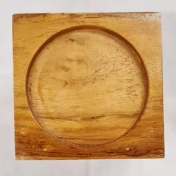Candle Holder - Teak Wood (10.5 x 10.5 x 15cm)