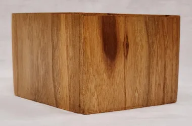 Candle Holder - Teak Wood (10.5 x 10.5 x 7.5cm)