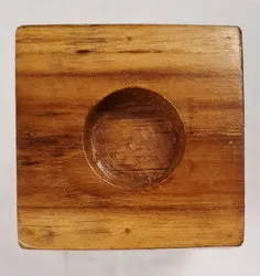 Candle Holder - Teak Wood (8 x 8 x 20cm)