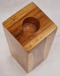 Candle Holder - Teak Wood (8 x 8 x 20cm)