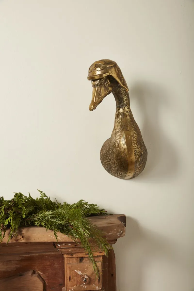 Charlie Duck Wall Mounted Brass Decor