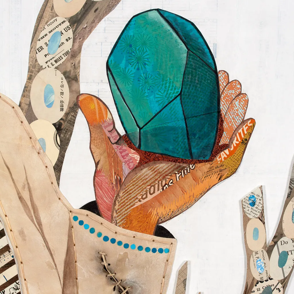 CUSTOM NATIVE AMERICAN PORTRAITS original paper collage