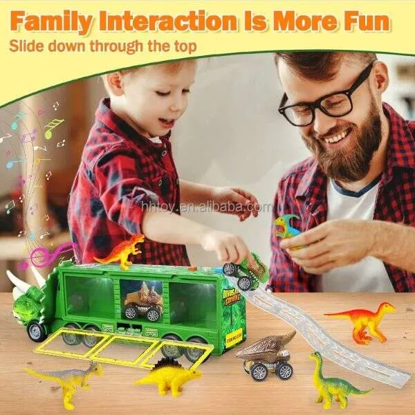 Deenodi - Kids toy truck with dinosaurs
