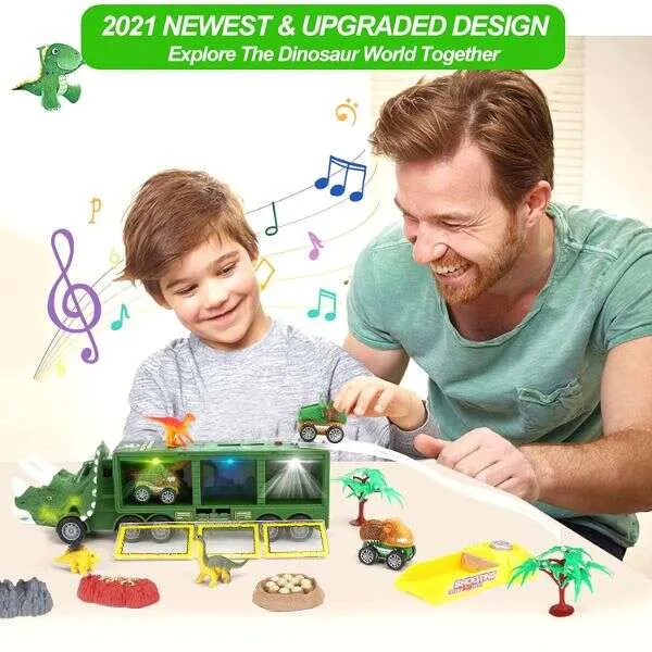 Deenodi - Kids toy truck with dinosaurs