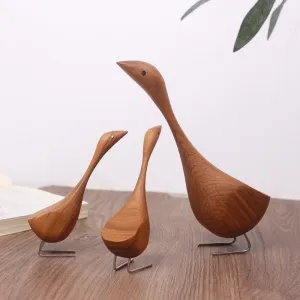 Desktop Creative Home Decoration Swan Wooden Ornaments