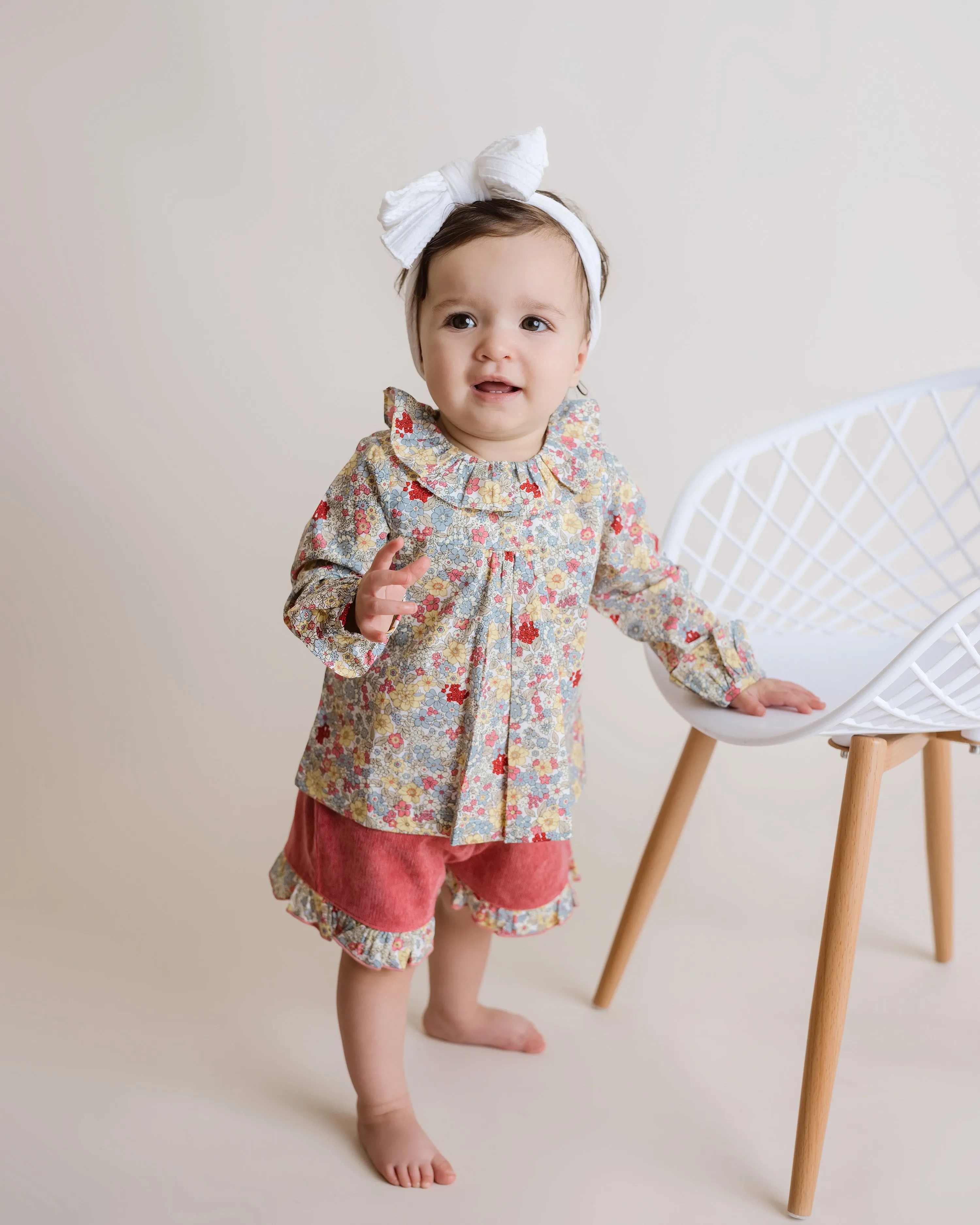 Fall Daisy Blouse, Infant, Coral Multi