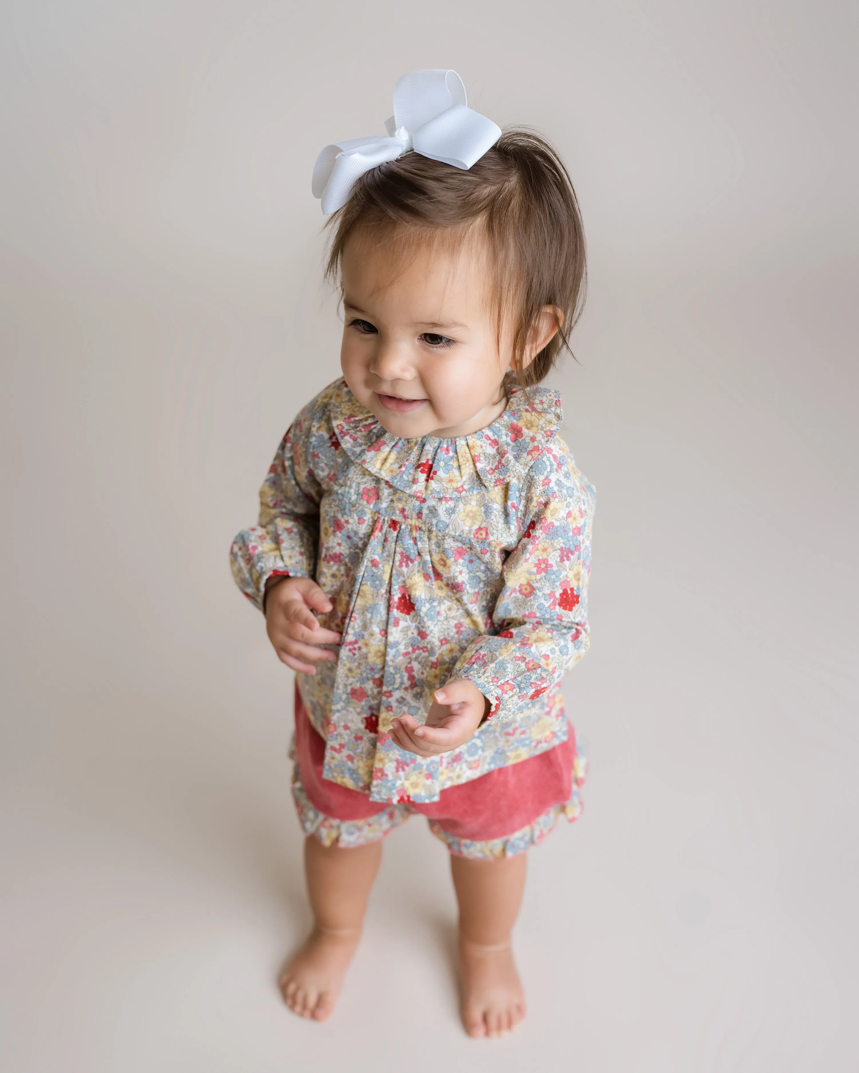 Fall Daisy Blouse, Infant, Coral Multi