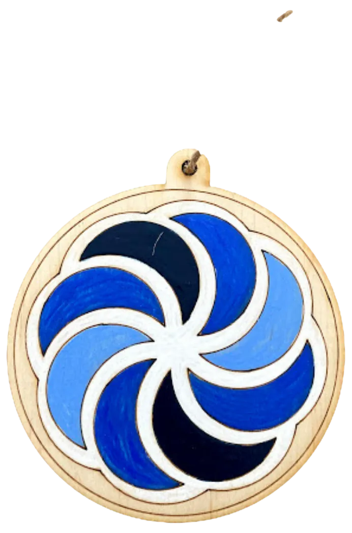 Hand-Painted Wooden Ornaments "Eternity Symbol Series"