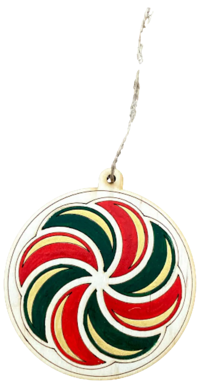 Hand-Painted Wooden Ornaments "Eternity Symbol Series"