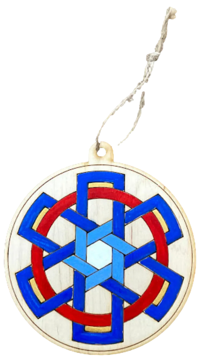 Hand-Painted Wooden Ornaments "Eternity Symbol Series"