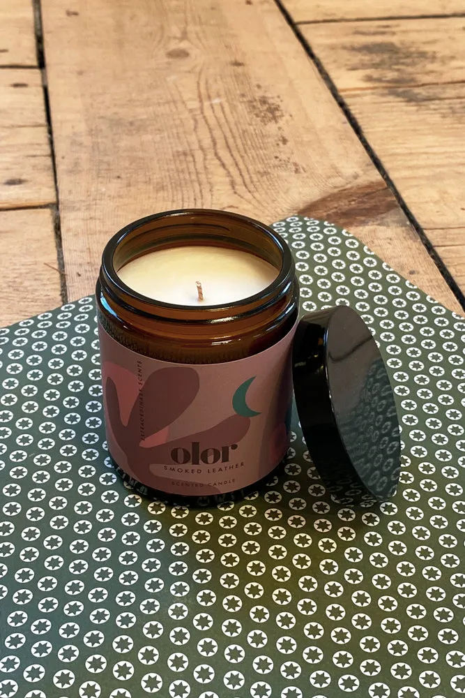 Olor Smoked Leather Jar Candle