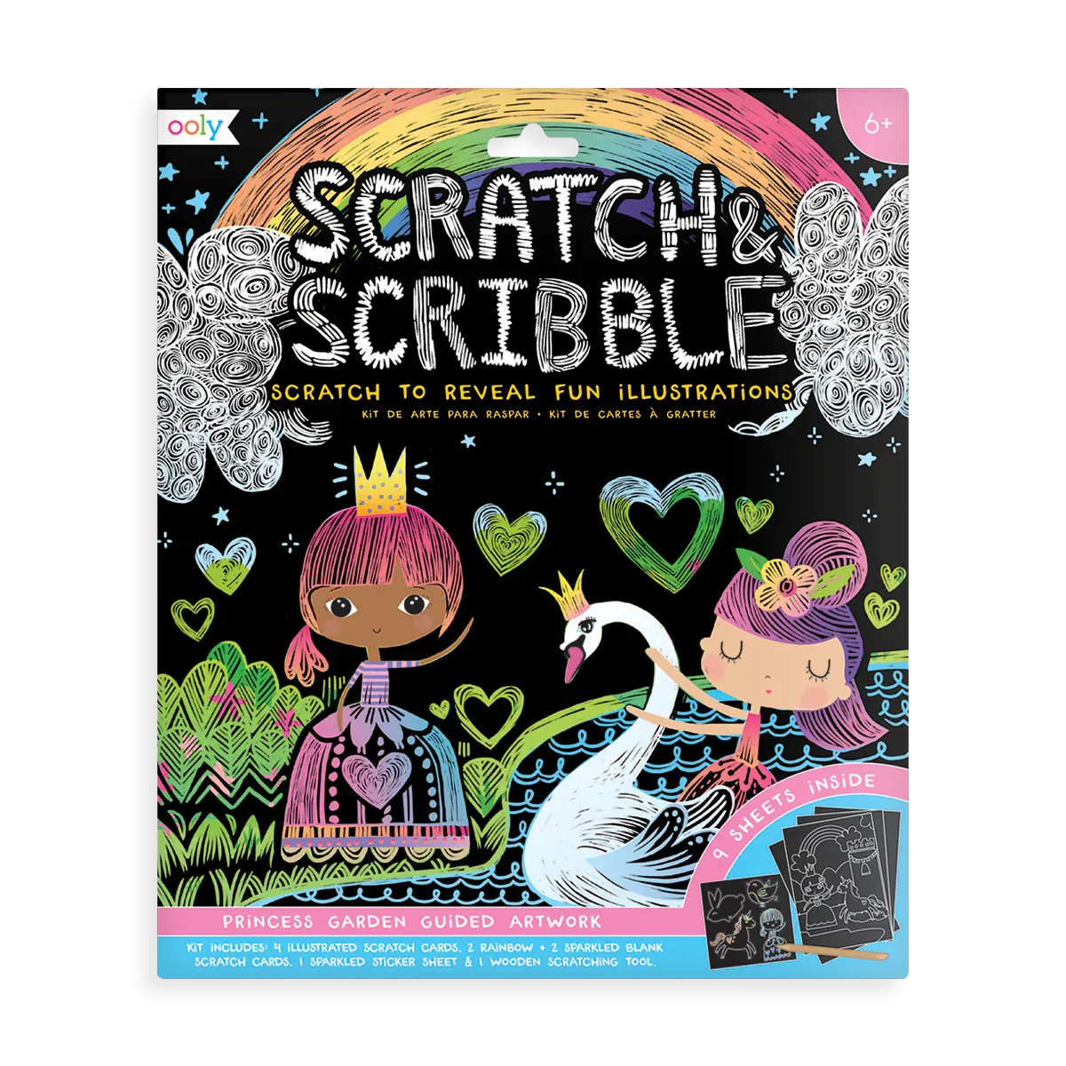 Scratch & Scribble Art Kit (Princess Garden)