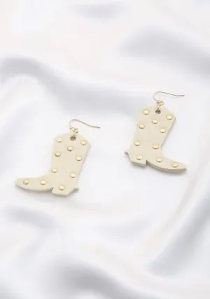 Taupe Boot Earrings