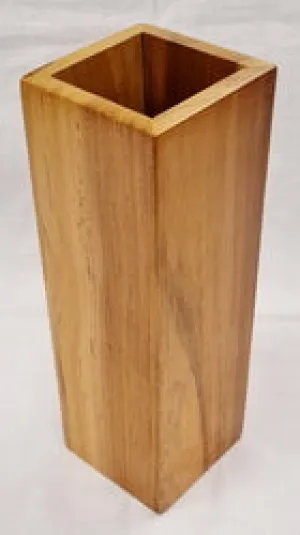 Vase - Teak Wood (10 x 10 x 30cm)
